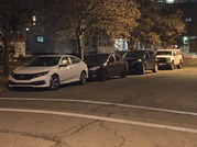Cars parked overnight (overnight parking image)