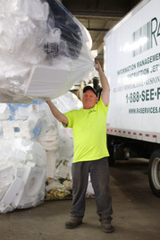 Foam recycling event at Public Works Center in 2025