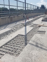 Lombard Avenue bridge construction