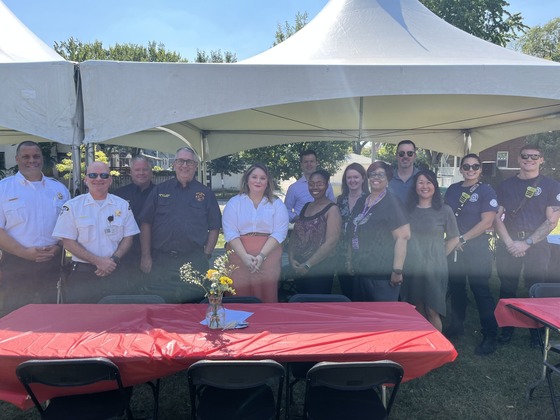 Village staff and community partners at the Building Bridges luncheon