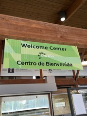 Welcome Center bilingual signage