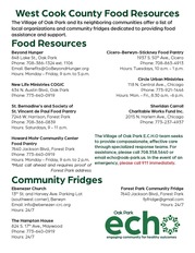 Food resource flyer