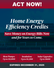 Home energy efficiency credits graphic