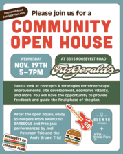 Roosevelt Road Community Open House graphic - November 2025