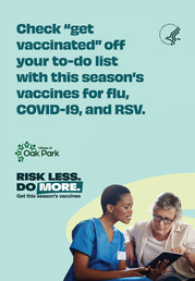 Public Health vaccine bus shelter ad