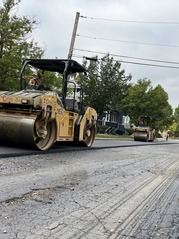 Street resurfacing in Oak Park