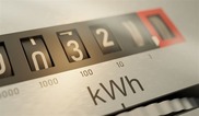 Kilowatt meter stock image