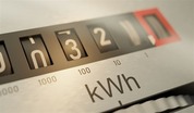 Kilowatt meter stock image