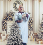 Deputy Fire Chief Kevin Fadden promoting holiday fire safety