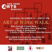 Oak Park Arts District 2025 Art & Wine Walk graphic