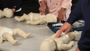 CPR training at main fire station