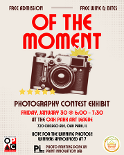 Of the Moment photography contest exhibit graphic