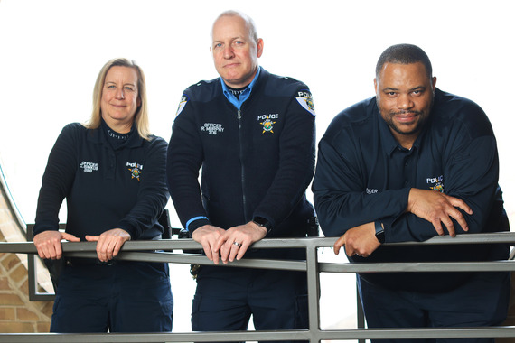 Residential Beat Officers Christine Simkus, Raphael Finn Murphy and Eric Locke