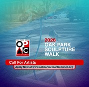 Oak Park Sculpture Walk call for artists graphic