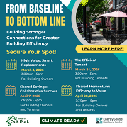 EnergySense energy efficiency workshops graphic with dates of workshops