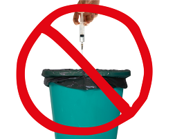 no sharps in trash