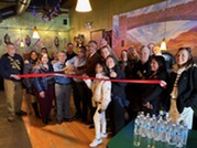 Village staff joins the Oak Park - River Forest Chamber of Commerce in celebrating 30 years of business at Khyber Pass.