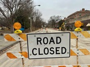 Water and sewer main construction on Oak Park Avenue between Lake Street and Ontario Street as part of the Renew the Avenue project.