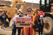 Civil Engineer Lauren Wojcik at the Hemingway District Block Party on April 11, 2026.