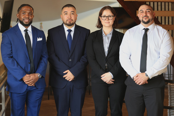 New Police Officers Tyrin Bates, Austin Romero, Abigail Jones and Margarito Ramos