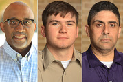 Community Service Officers Cooper Ries and John Maysonet and DEI Manager Art Davis