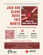 Infographic for May 19, 2026 blood drive