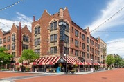 The intersection of Marion Street and Pleasant Street with the Carleton Hotel in the background