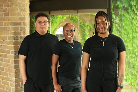 Parking Compliance Officers Robert Murillo, Kinita Seals and Alisia Lewis
