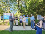 Forestry Superintendent Grant Jones talks to community members during a tree walk on May 27, 2026.