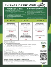 E-bikes in Oak Park handout