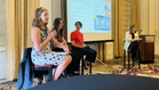 Chief Sustainability Officer Lindsey Roland Nieratka speaks at an ILCMA event in Peoria.