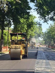 The roadway along Oak Park Avenue is paved as part of the Renew the Avenue project