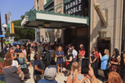 Community members attend the grand opening for the Barnes & Noble at 1144 Lake St. on July 1, 2026