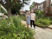 Luisa DiPietro and Ira Satinover, winners of the 2025 Native Gardening in the Neighborhood Award, one of the Village's annual Green Awards