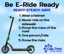 Be E-Ride Ready safety tips infographic