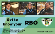 Get to Know Your RBO graphic with Sept. 9 meeting details