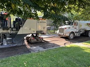 Street resurfacing construction on Grove Avenue