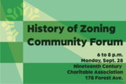 History of Zoning Community Forum infographic