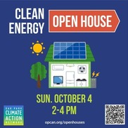OPCAN Clean Energy Open Houses 2026 infographic