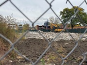 The site of a former IHOP restaurant on North Avenue after it was demolished in 2026.