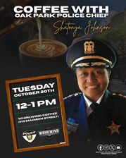 Infographic for Coffee with Chief Johnson event on Oct. 20