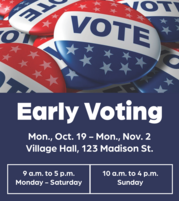Graphic with information about early voting for 2026 Gubernatorial election