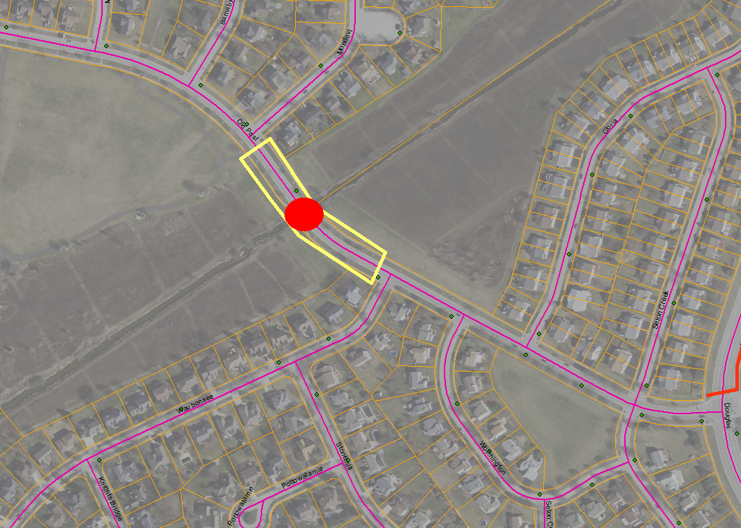 Old Post Road bridge repair map