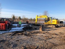 construction at amphitheater site