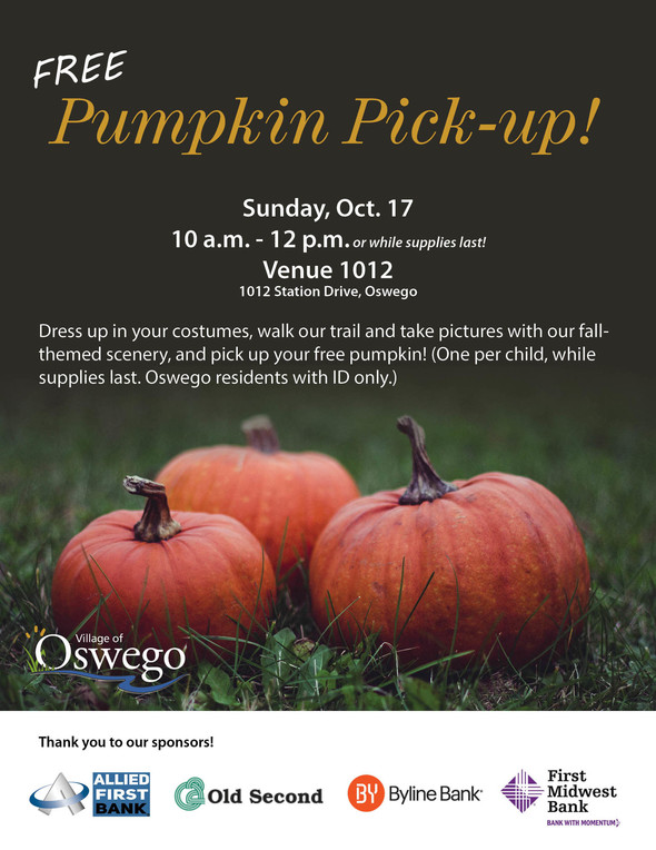 Pumpkin Pickup is this Sunday