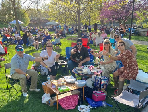 People enjoying Wine on the Fox in spring