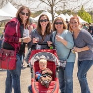 4 ladies and boy in stroller wine on fox