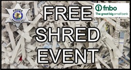 Free shred event with police logo shredded paper 