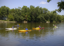 Fox River with Kayaks