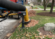 Leaf vacuum truck collection